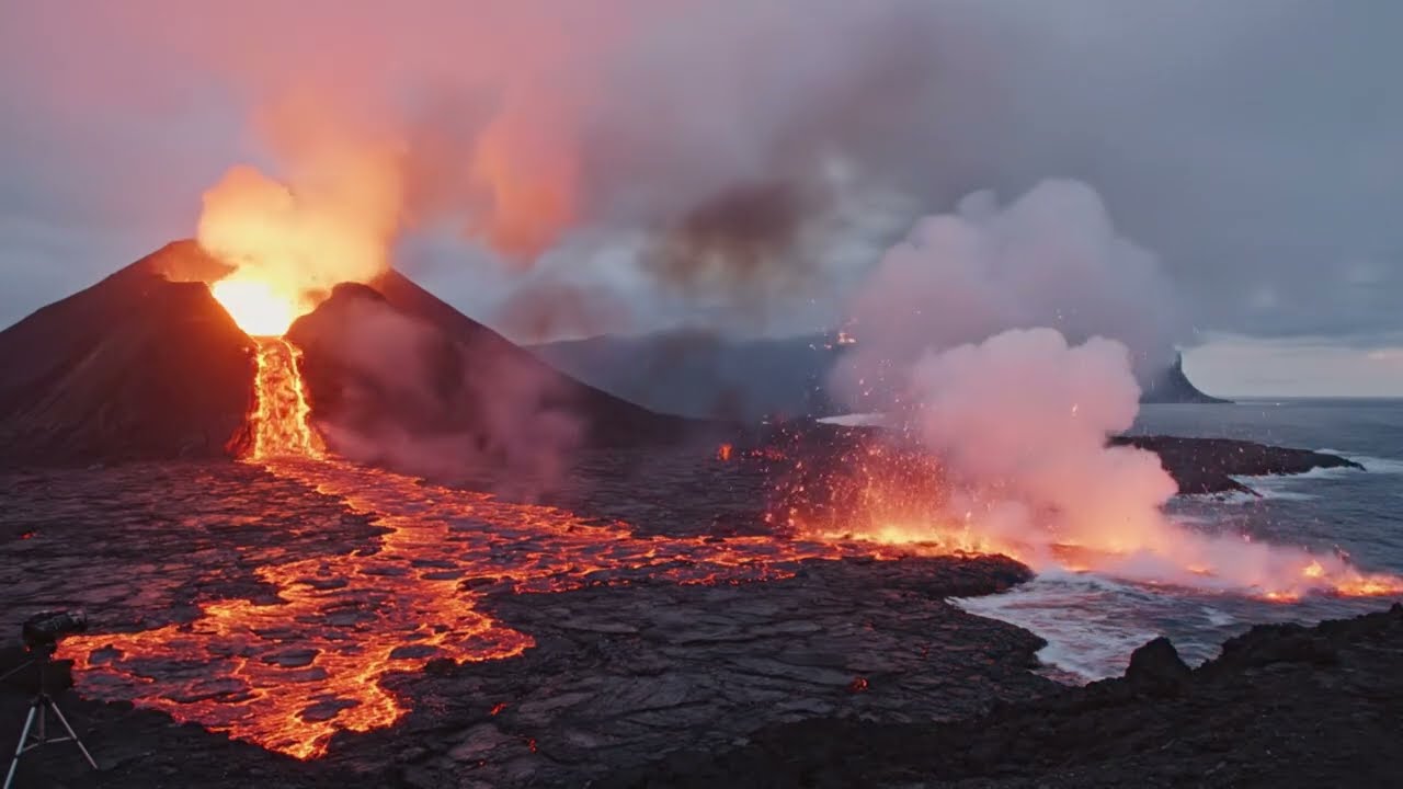 🌋 When Lava Meets the Sea — Fire vs Ocean in Epic Battle!