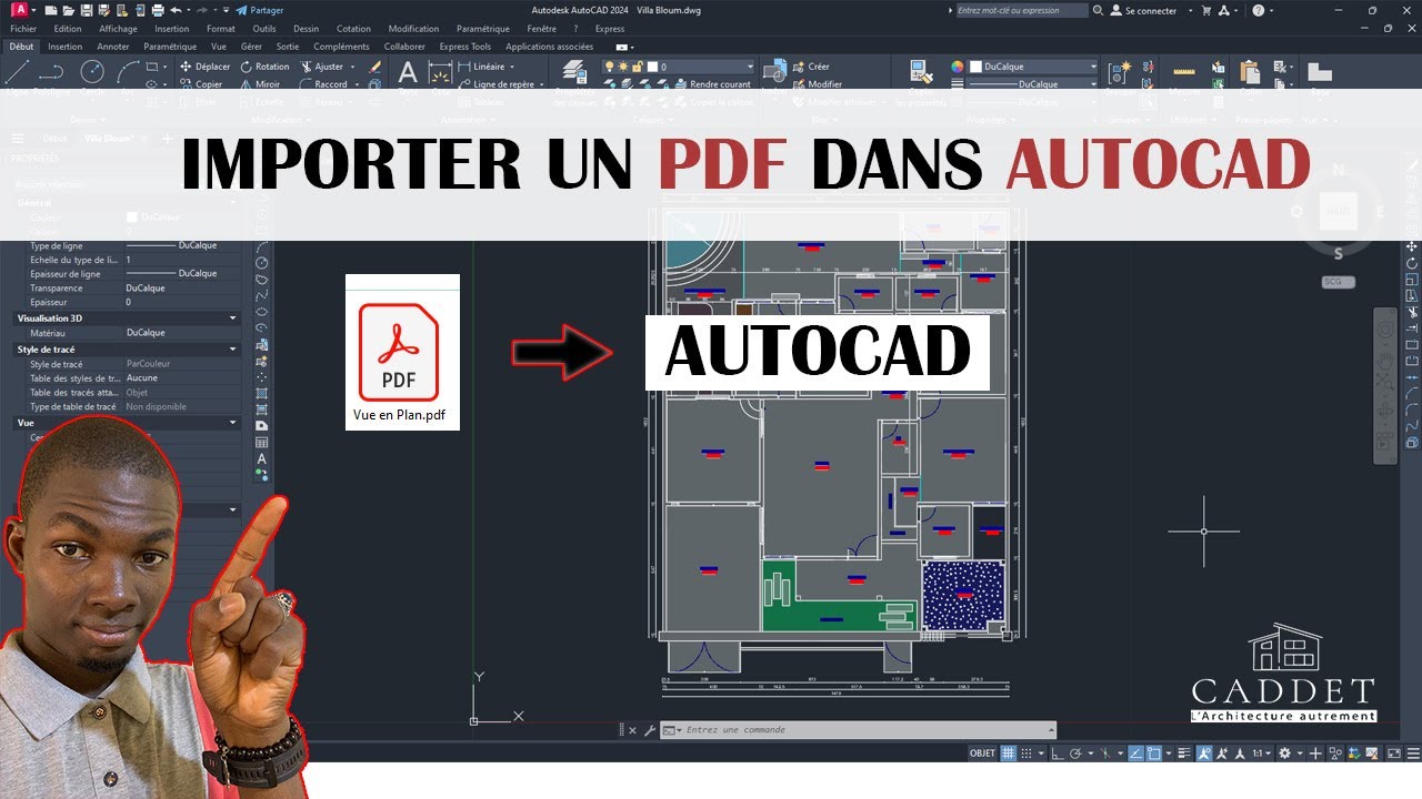 Comment importer un PDF dans Autocad