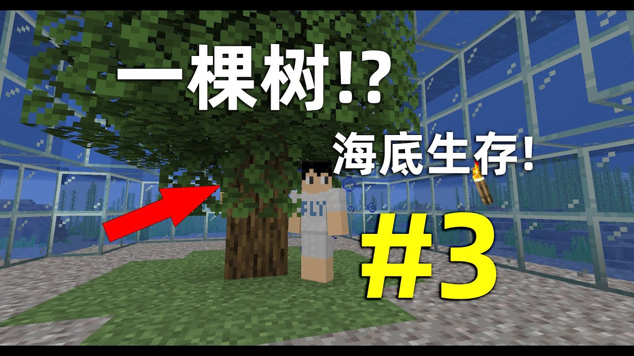 minecraft：開局壹棵樹如何在海底生存？第三期，水下呼吸