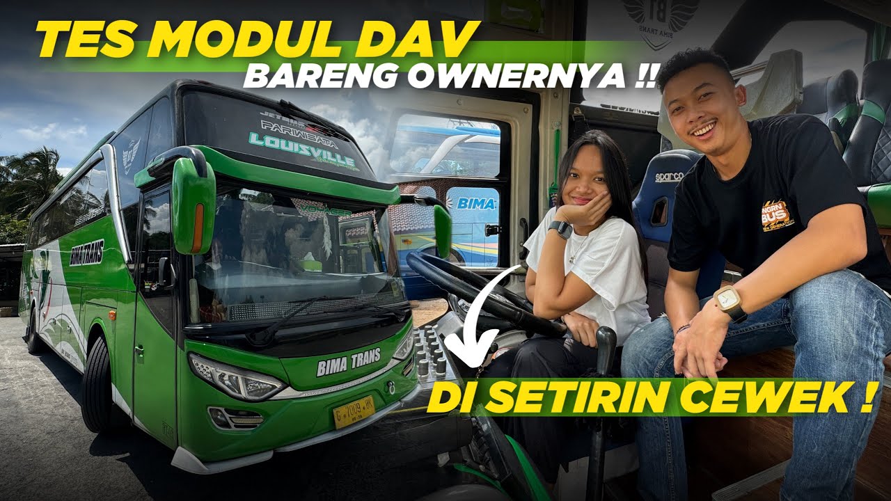 WANITA CANTIK BAWA BUS😱Jalan-Jalan Naik Bus Sembari Test Modul Telolet Dav | Ft. Wanda Bintang