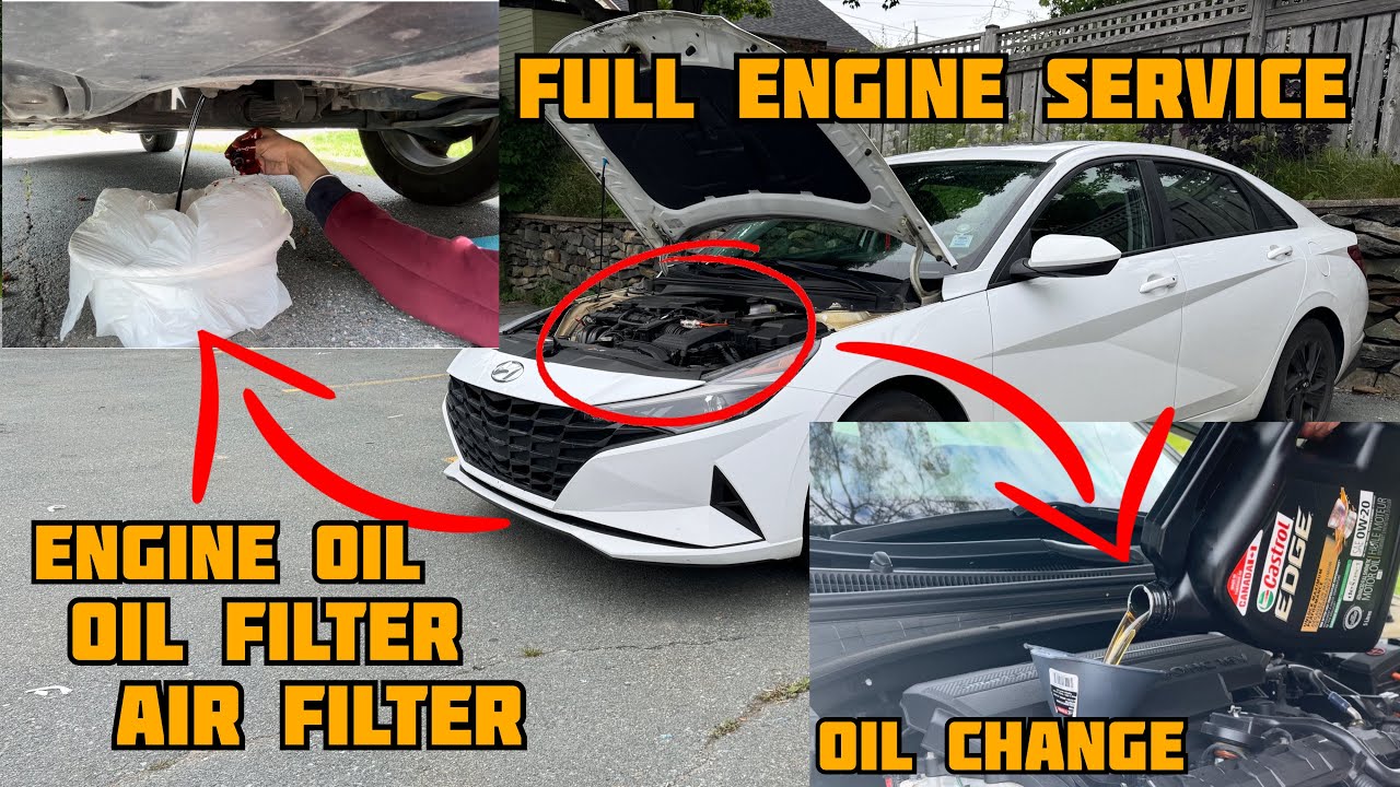 Elantra engine service at home engine oil  air filter oil filter