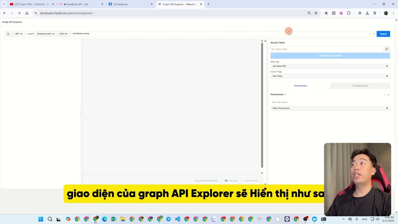 Tạo Access Token kết nối Facebook trong n8n