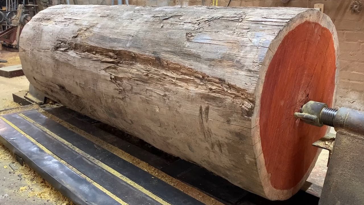 Amazing Woodturning Crazy - Carpenter's Hand Is Always Wonderfully Creative On Big Wood Lathe
