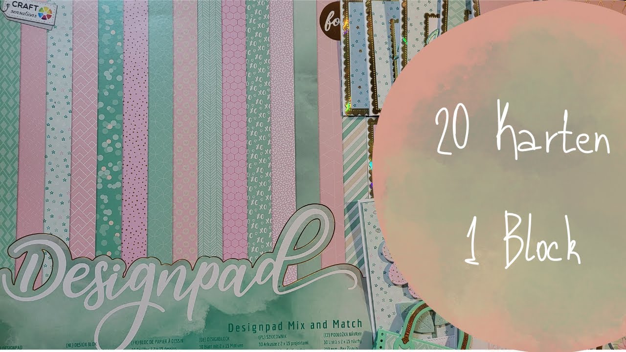 20 Karten 1 Block von Action | Designpad Mix and Match #craftsensations