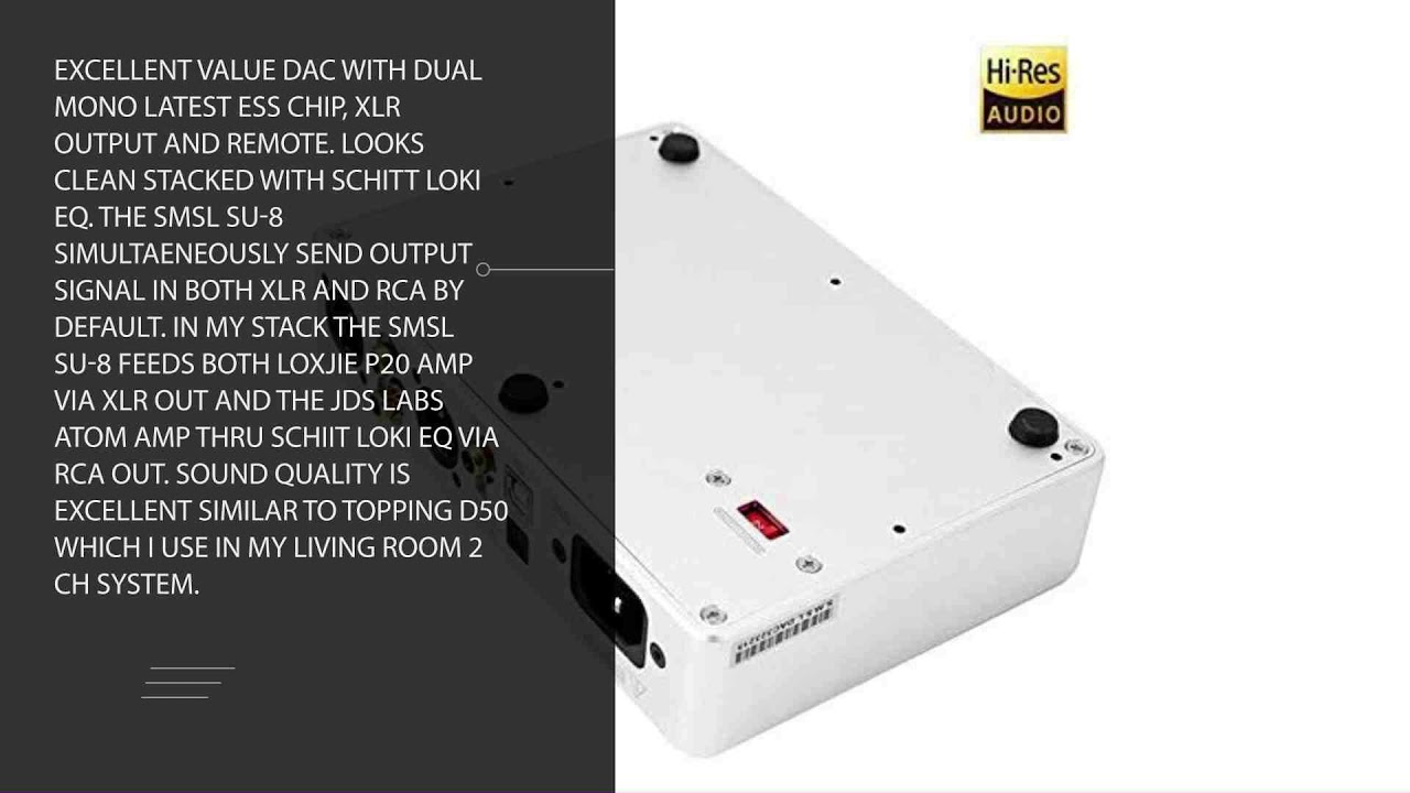 HiFi Decoder SMSL SU-8 2ES9038Q2M USB PCM32 768kHz DSD64 DSD512 DSD Balance DAC Decoder