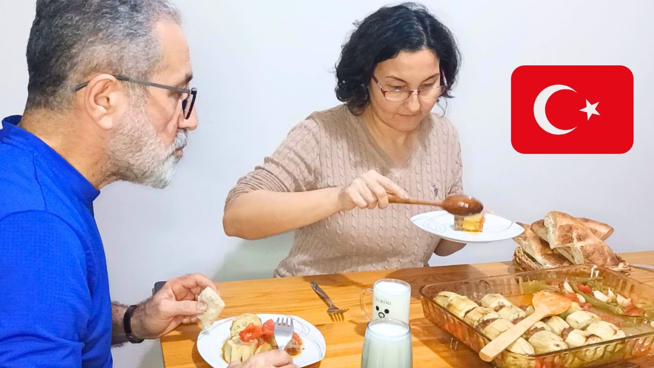Mąż TUREK gotuje ja próbuję: KEBAB z bakłażanem!