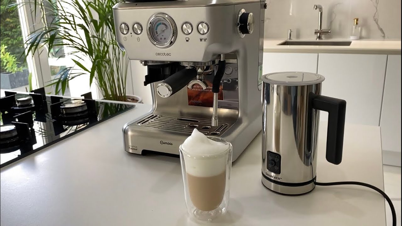 Machine à café Cumba Power Espresso 20 Barista Aromax de CECOTEC / Mousseur à lait LIDL #lidl #cafe