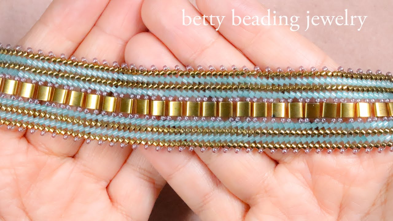 Stylish beading bracelet with Tila beads eleagnt and easy to make for beginners.beading tutuorial