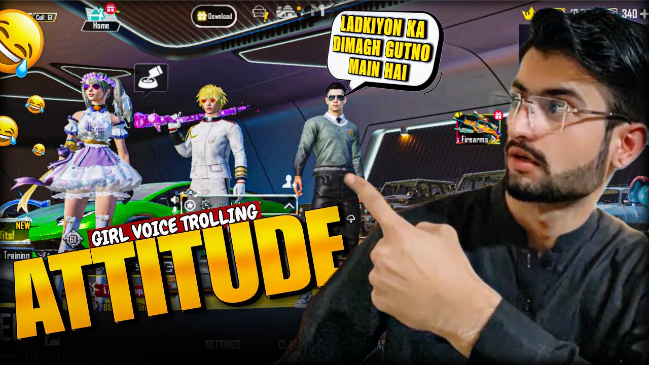 ATTITUDE Wale RANDOM BOYS 😡 Girl Voice PRANK Se Rulaya | PUBG Mobile Funny Moments