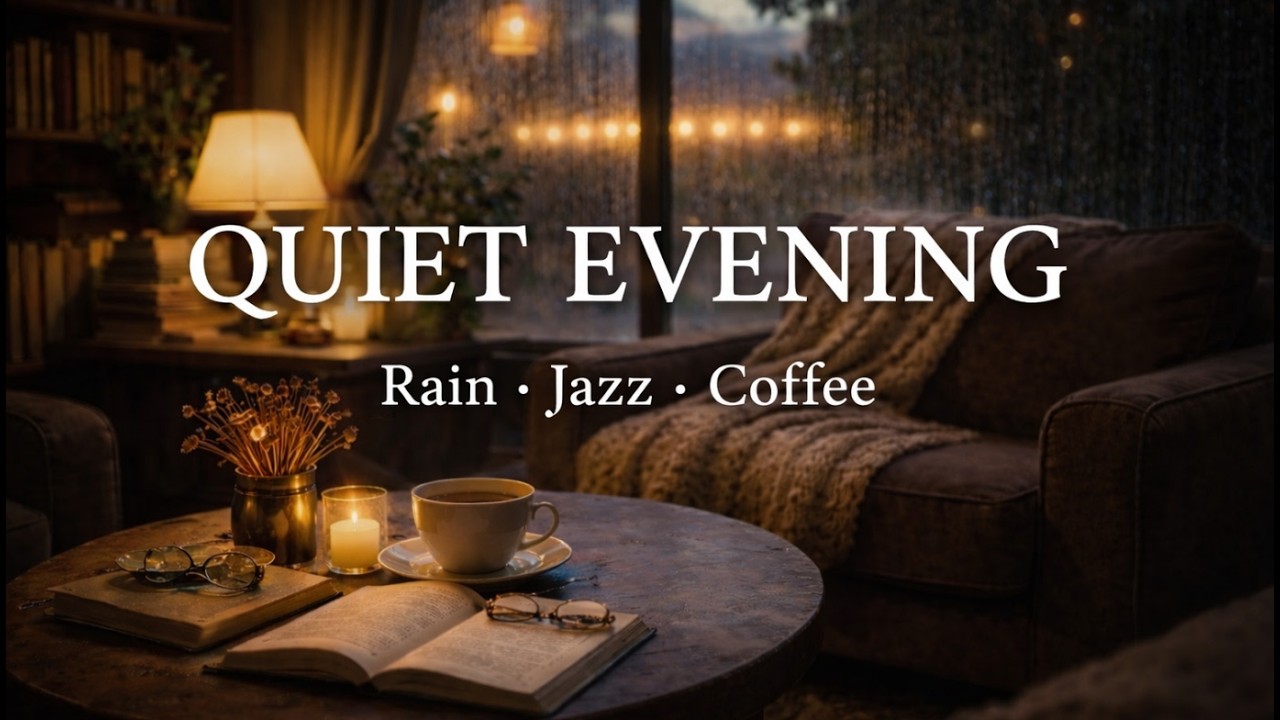 Warm Rain by the Window | Cozy Night Jazz for Study, Focus & Sleep (2Hours)