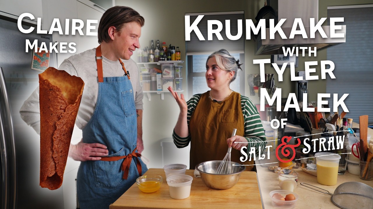 Claire Saffitz Learns to Make Krumkake for a Salt & Straw Holiday Ice Cream | Dessert People