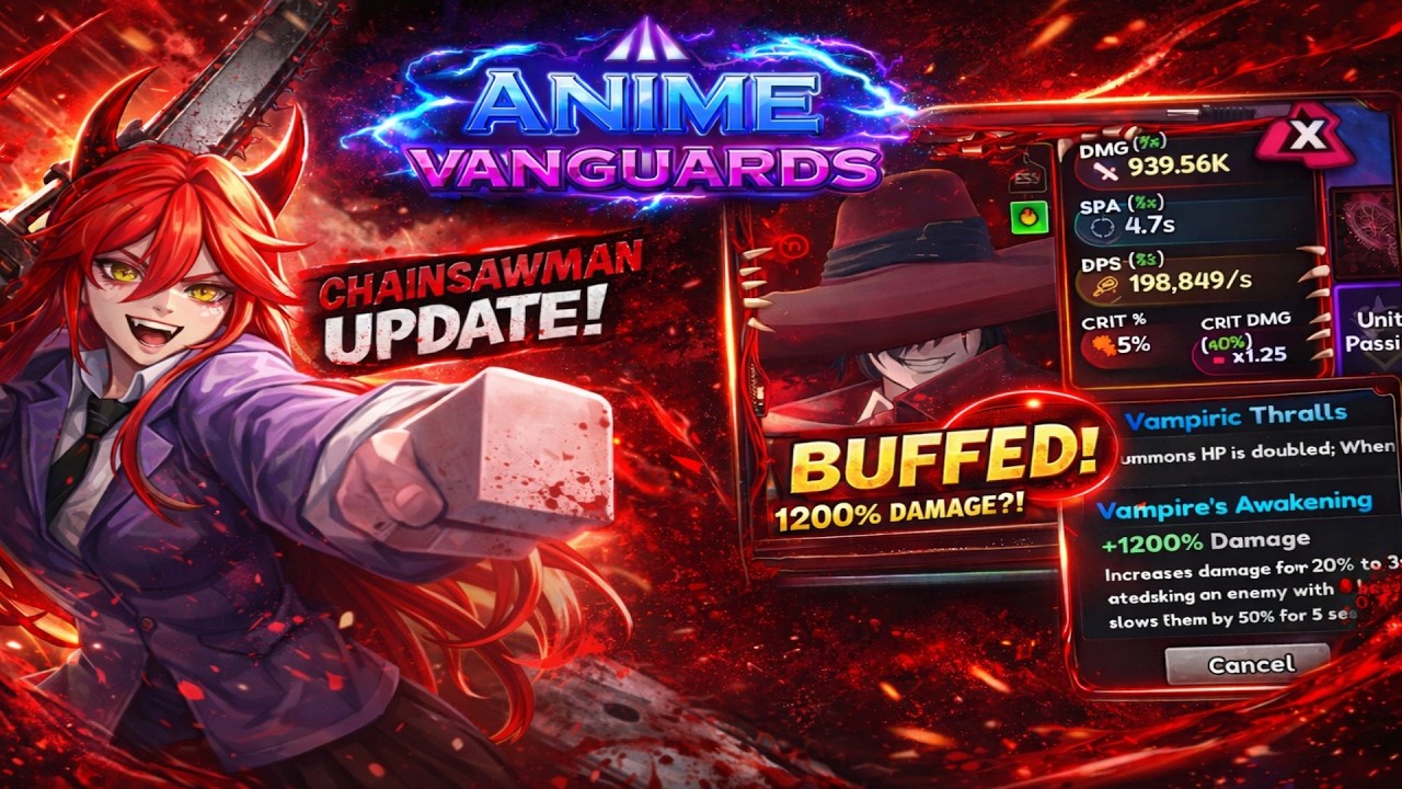 🔴LIVE | ANIME VANGUARDS 11.0 CHAINSAW MAN UPDATE  | PLAYING WITH VIEWERS