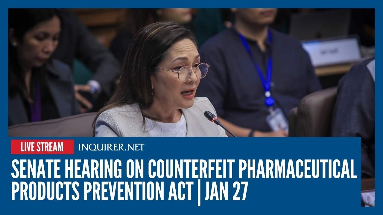 LIVE: Senate hearing on Counterfeit Pharmaceutical Products Prevention Act | Jan 27