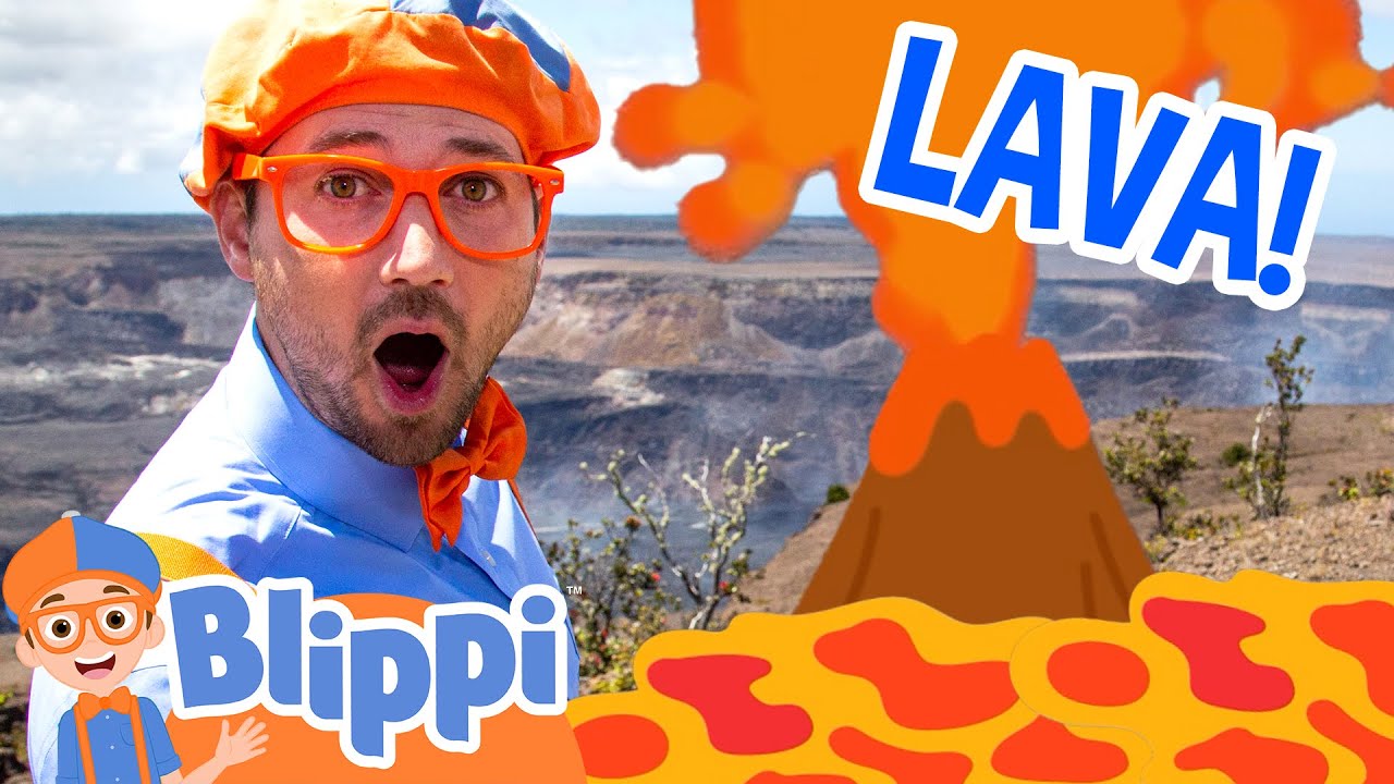 Blippi's REAL Volcano Lava Adventure! | Blippi & Meekah Challenges and Games for Kids