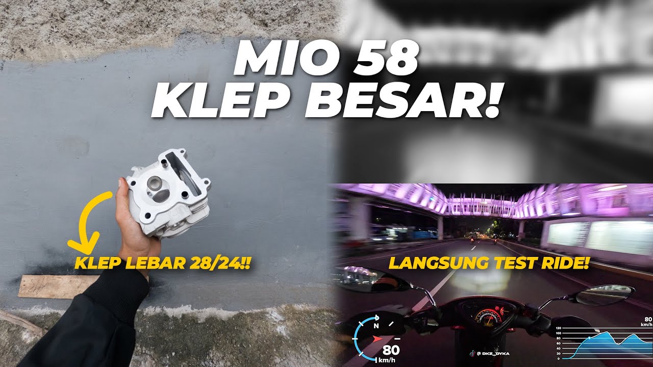 Gedein klep mio 58 ke 28/24...tapi hasilnya sama aja🥲 I Modifikasi Mio Sporty pt.5