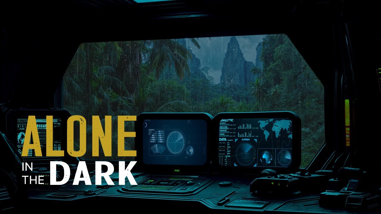 🛰️  Sci-Fi Rainy Outpost Ambience in the Dark | Deep Sleep, Focus & Relaxation 🌧️No Ads🌌