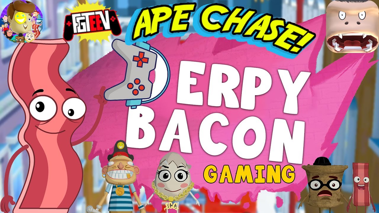 Hopping platforms with the Hip-Hop LEGEND! Playing FGTEEV APE CHASE! (Derpy Bacon Gaming)