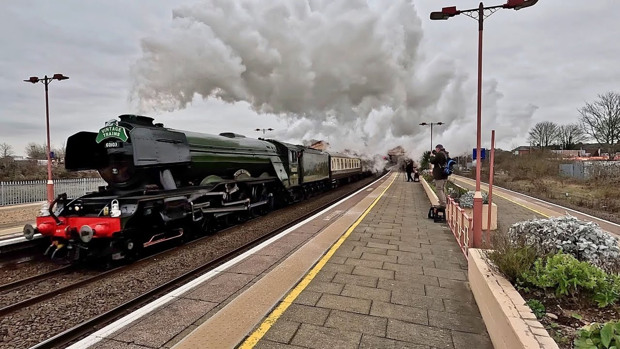 Flying Scotsman Battles the cold weather conditions at Tyseley 2026