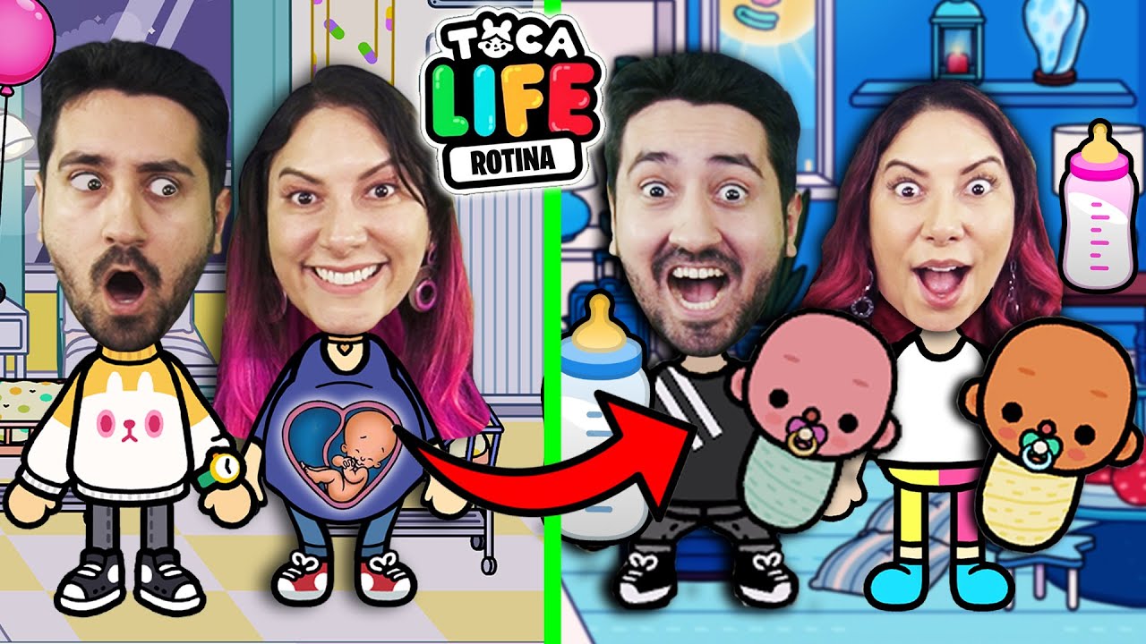 HISTÓRIAS COM OS FILHOS GÊMEOS DESDE O NASCIMENTO no Toca Life