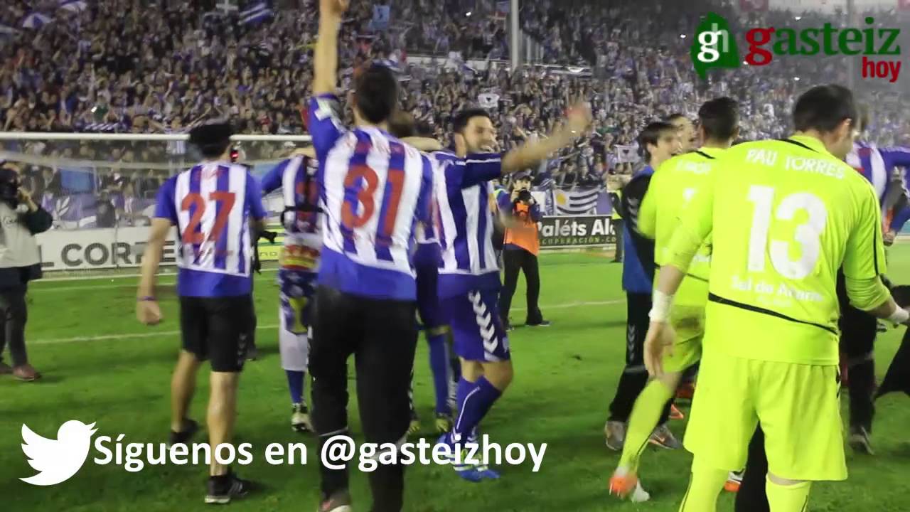 Celebración del ascenso del Alavés 2016 en Mendizorrotza