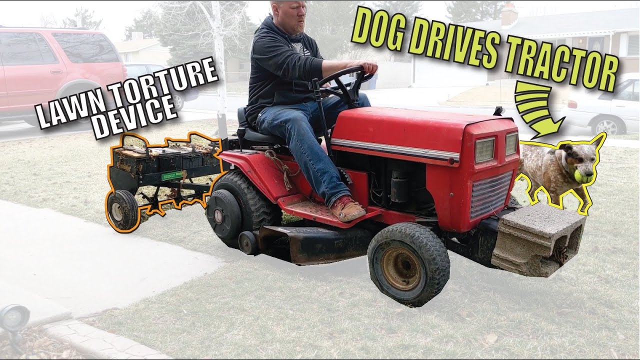 Tow behind Plug Aerator in Action ...