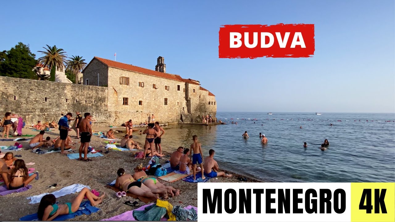 MONTENEGRO 🇲🇪 [4K] BUDVA — Walking Tour — AUGUST 2023