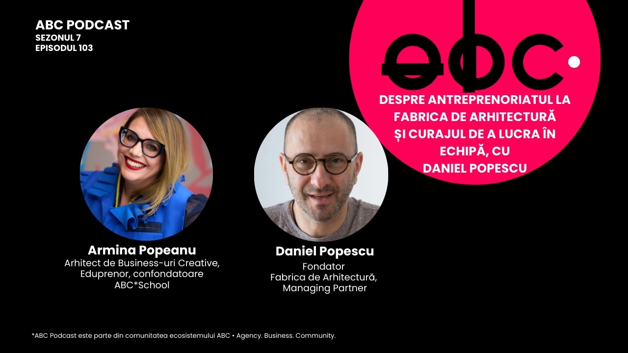 aBC Podcast #7.103: Despre antreprenoriat și curaj la Fabrica de Arhitectură cu Daniel Popescu