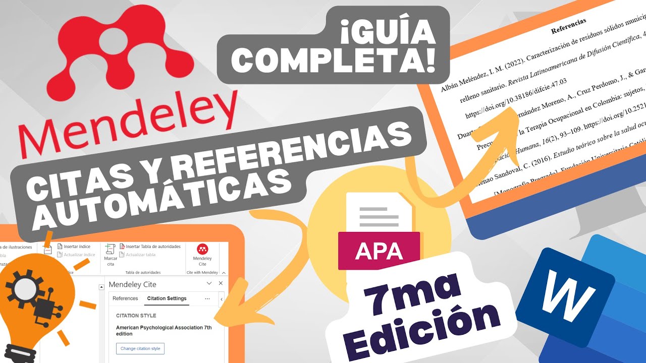 🔥 MENDELEY: CITAS y REFERENCIAS Normas APA 7ma Edición en Word 🤓