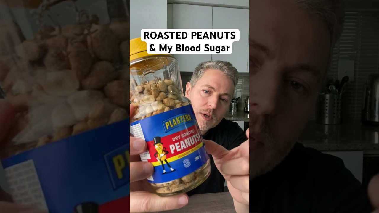 Dry roasted peanuts and my blood sugar. #bloodsugar #insulinresistance #glucose #insulinresistant1