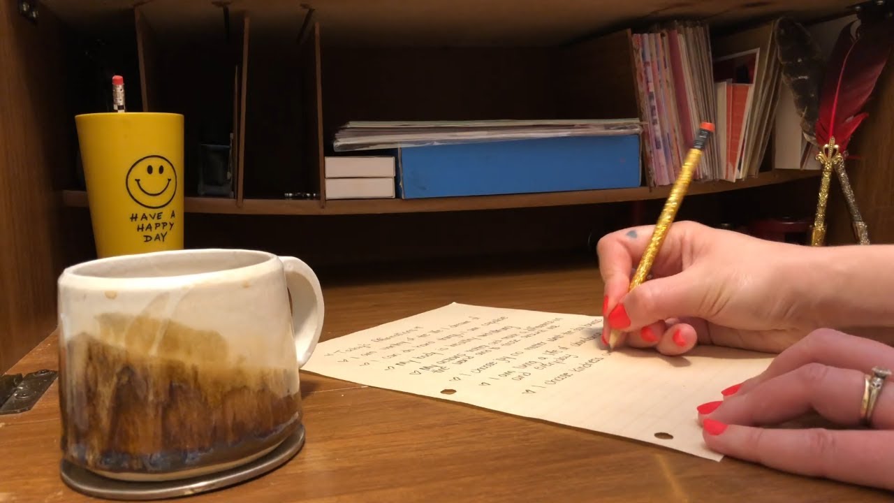 May the 4th Be With You 🪐 | Positive Affirmations ASMR | No Talking & Writing with Pencil ✏️