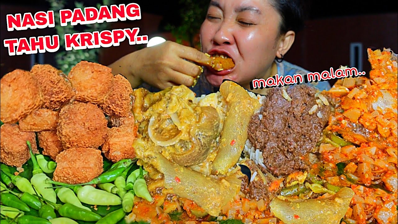 MALAM HARI MAKAN NASI PADANG + TAHU KRISPY 🤤MANTAPNYO