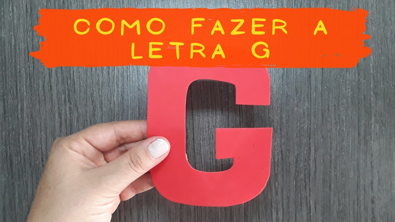 Como fazer a letra G sem utilizar molde
