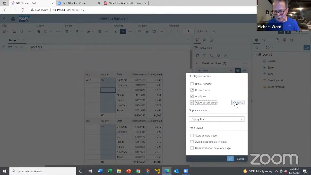 The Magic of Breaks in Web Intelligence 4.3