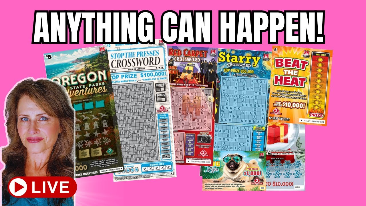 LIVE POP UP! BINGO, CROSSWORD, PUG LIFE SCRATCH OFF TICKETS