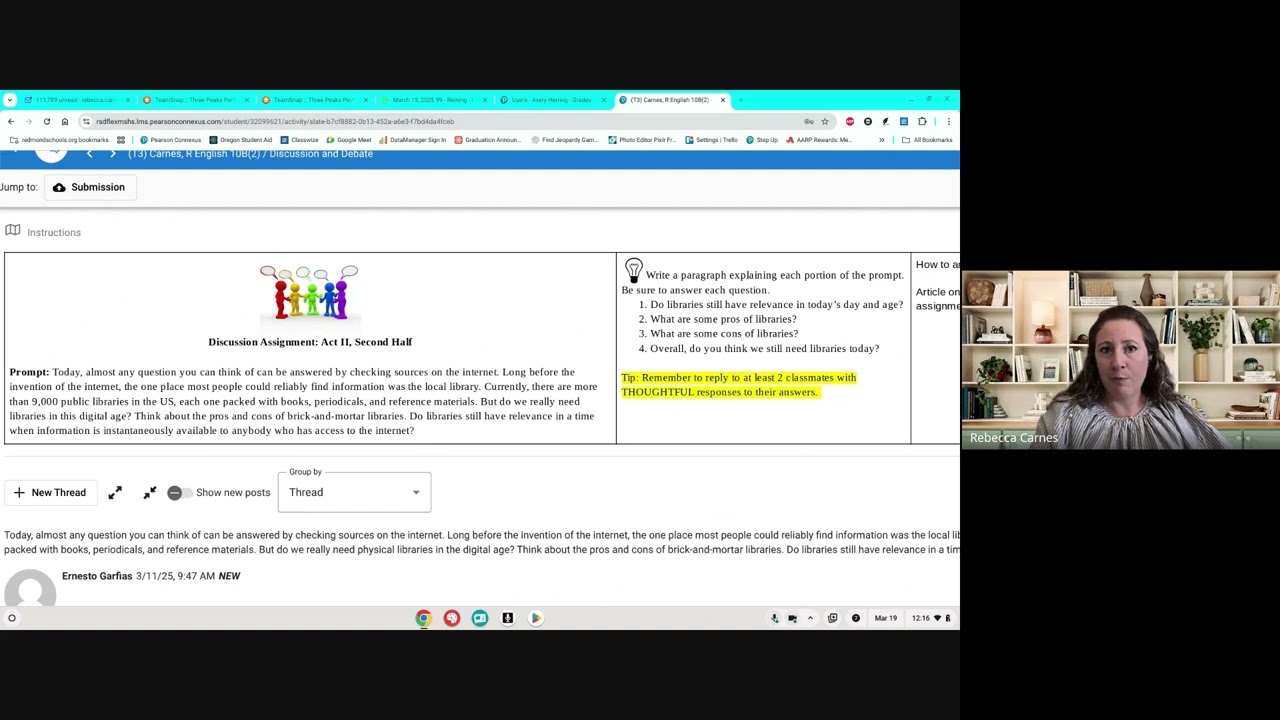 English 10B Participating in a Discussion