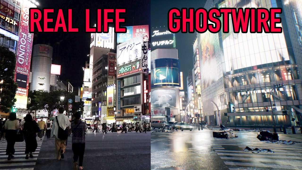 Ghostwire Tokyo (Real Life Shibuya Comparison)