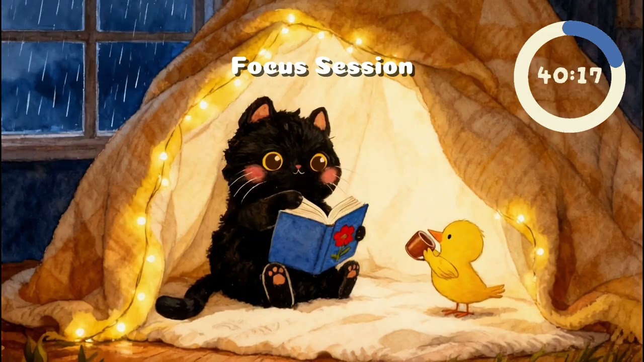 3-HOUR STUDY WITH ME ⛈️ / Heavy Rain in Tent / Pomodoro 50-10 / Deep Focus for ADHD