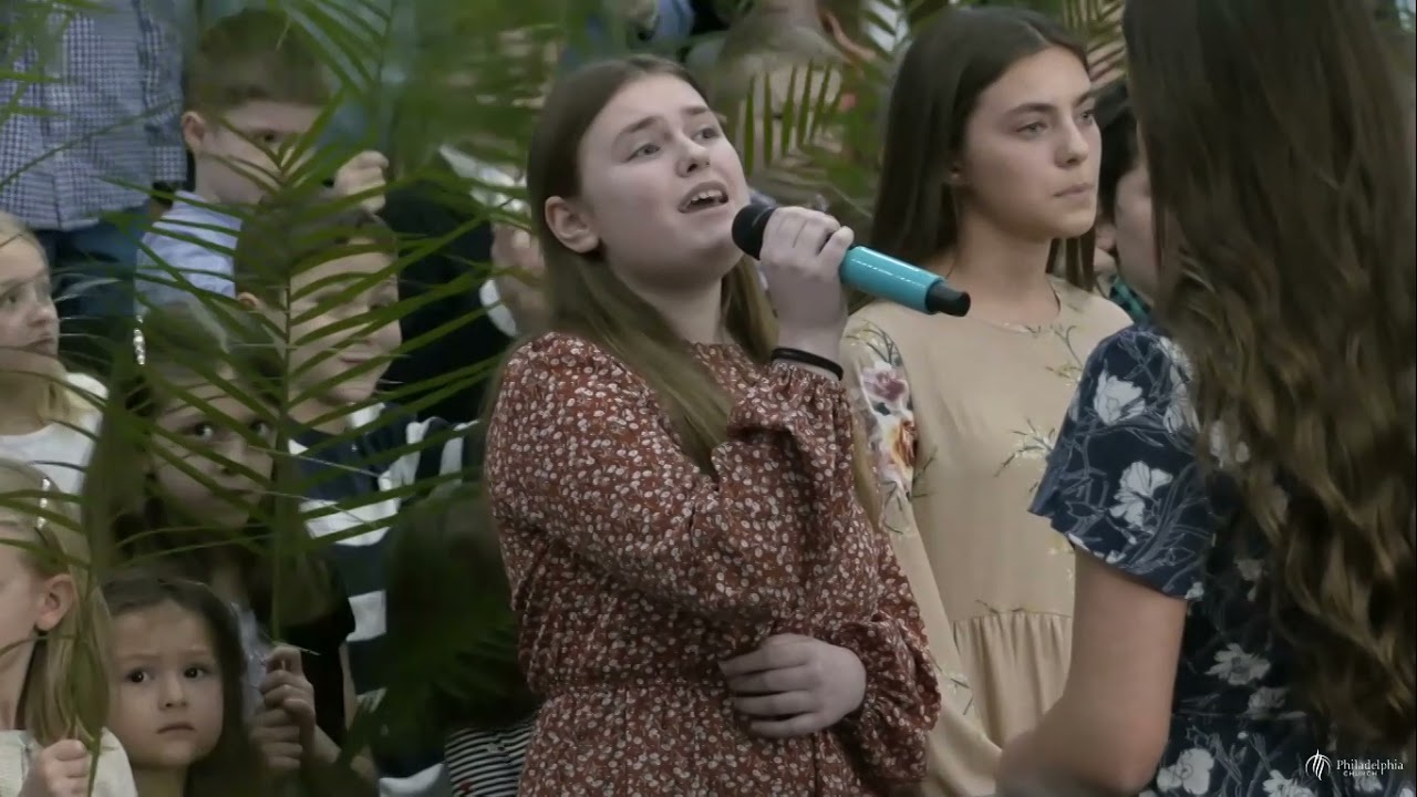 Copii canta cantari de sarbatoarea INTRAREA DOMNULUI IN IERUSALIM 2021