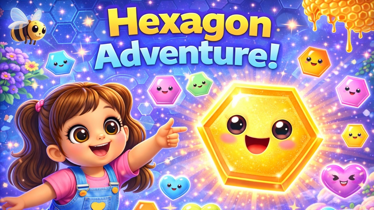 Learn HEXAGON Shape 🔷 6 Sides & 6 Corners Explained | Preschool Geometry Video