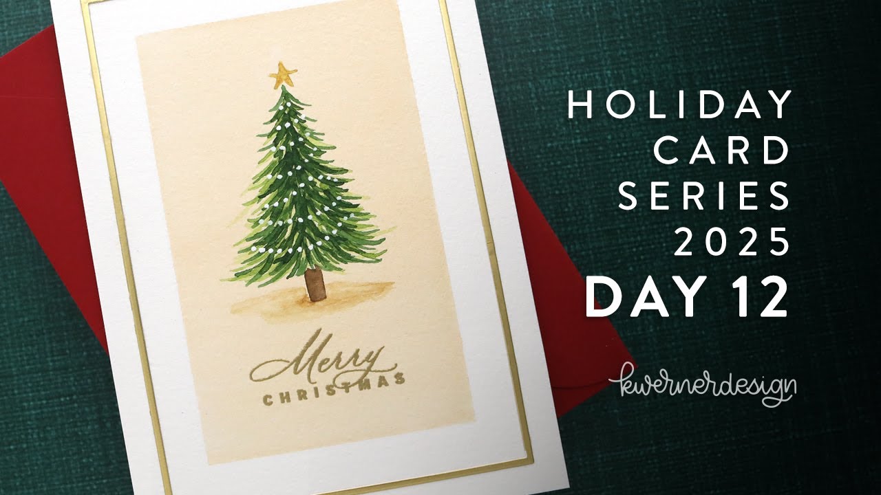Holiday Card Series 2025 - Day 12 - Simple & Elegant Watercolor Tree