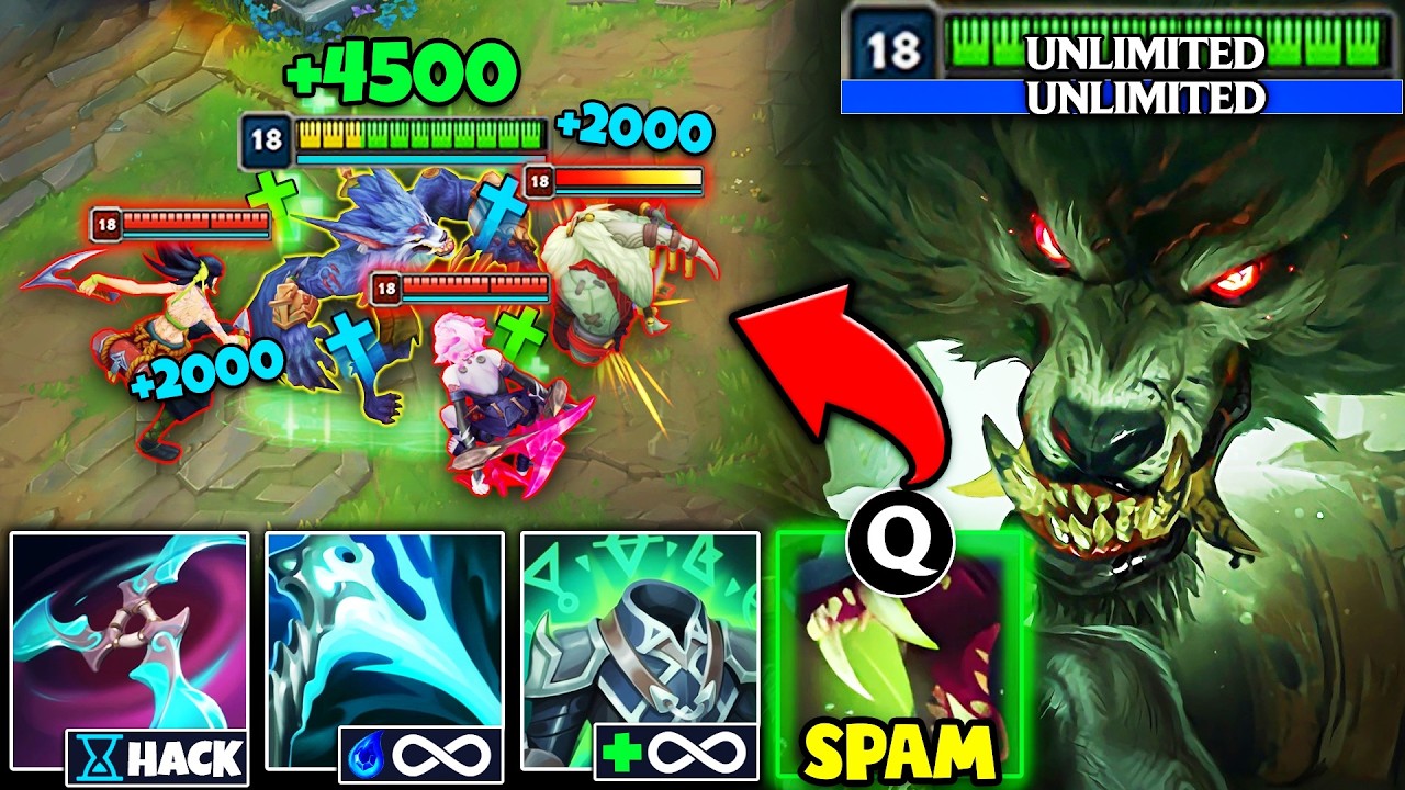 This Warwick hack gives you UNLIMITED health and mana... (YOU LITERALLY CAN'T DIE)