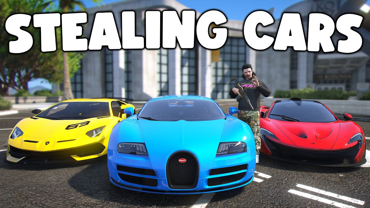 Угон всех машин из автосалона в GTA 5 RP..