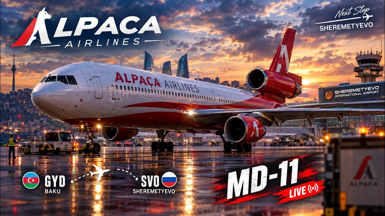[Alpaca Airlines] [Баку-Шереметьево] [ПЕРЕГОНКА В ХАБ]  [MD-11] [VATSIM]