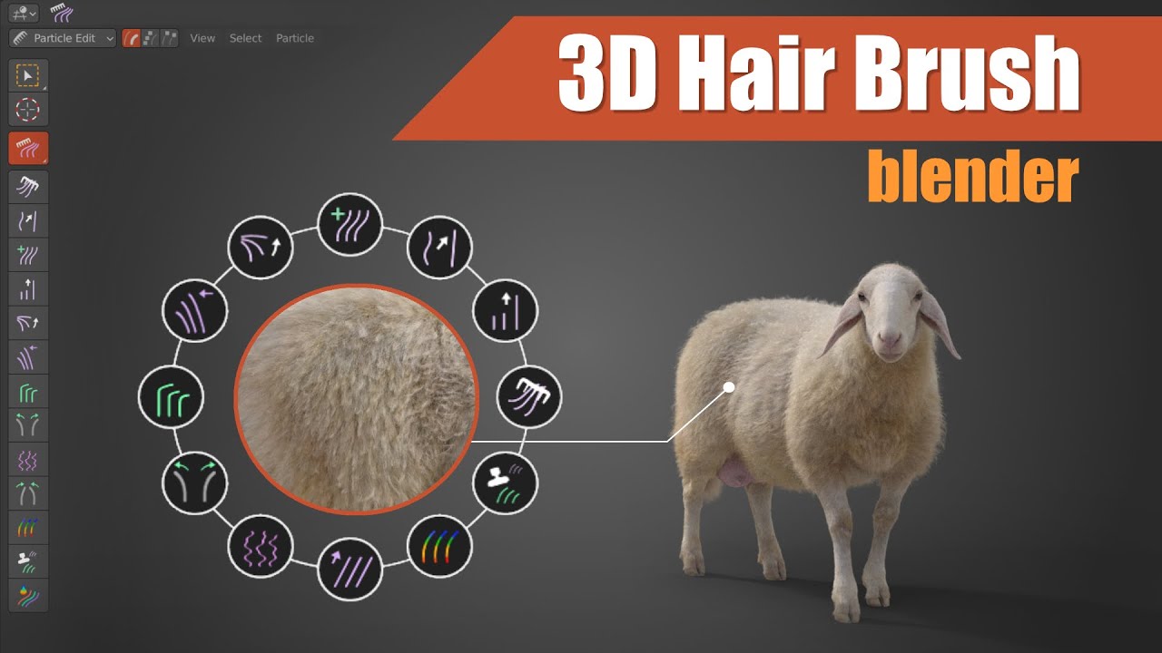 Blender 3.0 Add-on Tutorial | 3D Hair Brush | VFX Grace