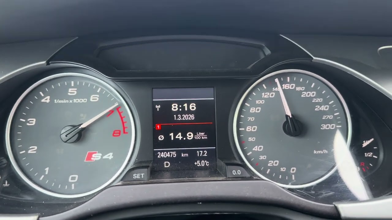 Audi s4 b8 0-200kmh acceleration stock engine