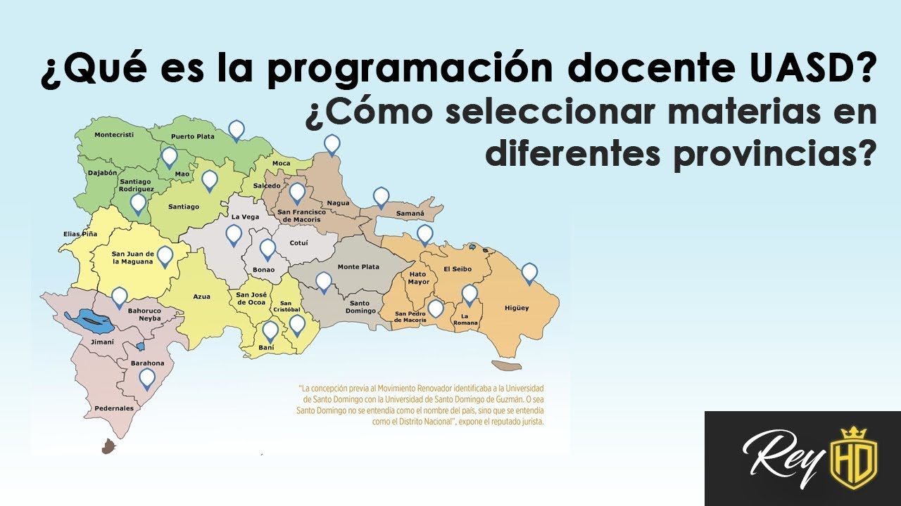 ¿Qué es la programación docente UASD  ¿Cómo seleccionar materias en diferentes provincias