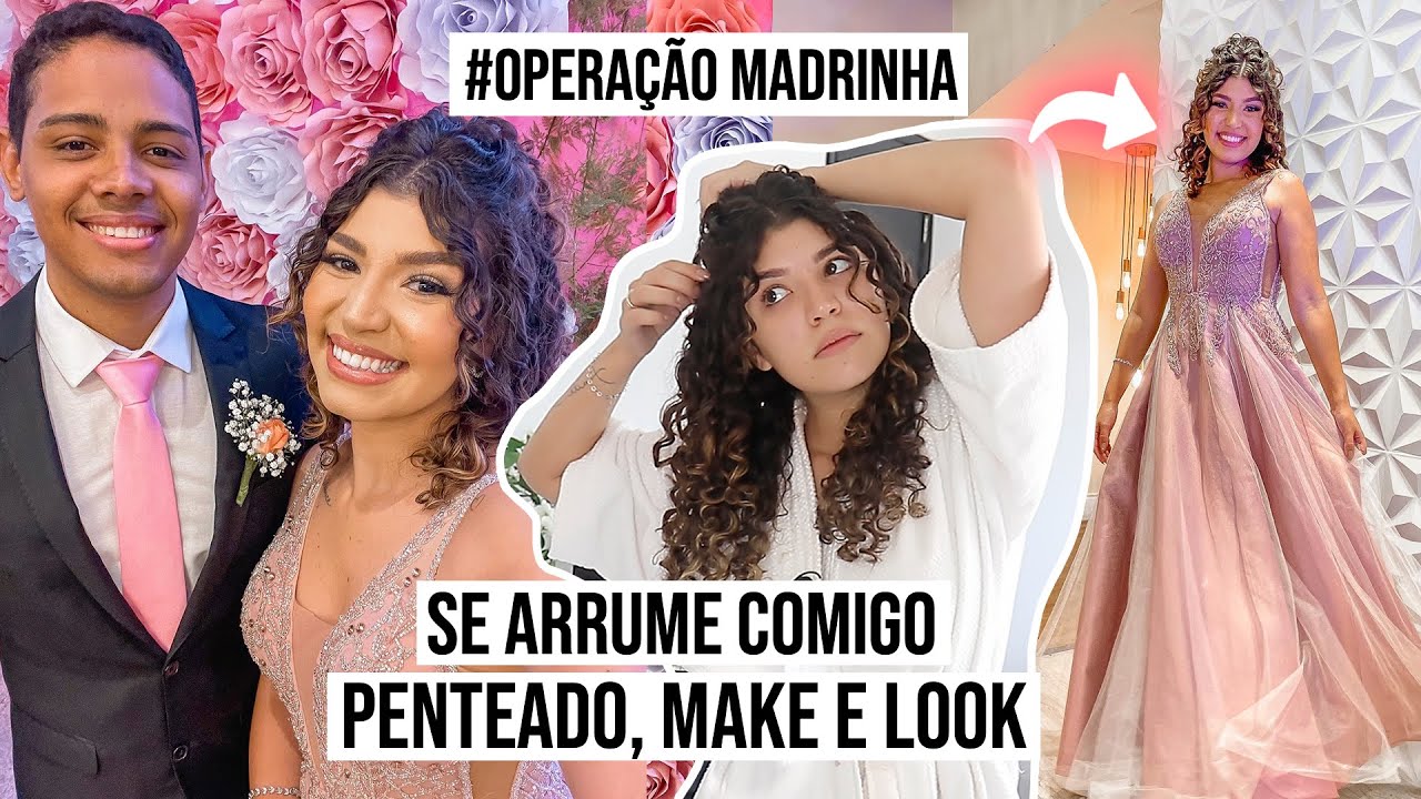 SE ARRUME COMIGO: MADRINHA CACHEADA - Make, penteado e vestido | por Jessica Melo