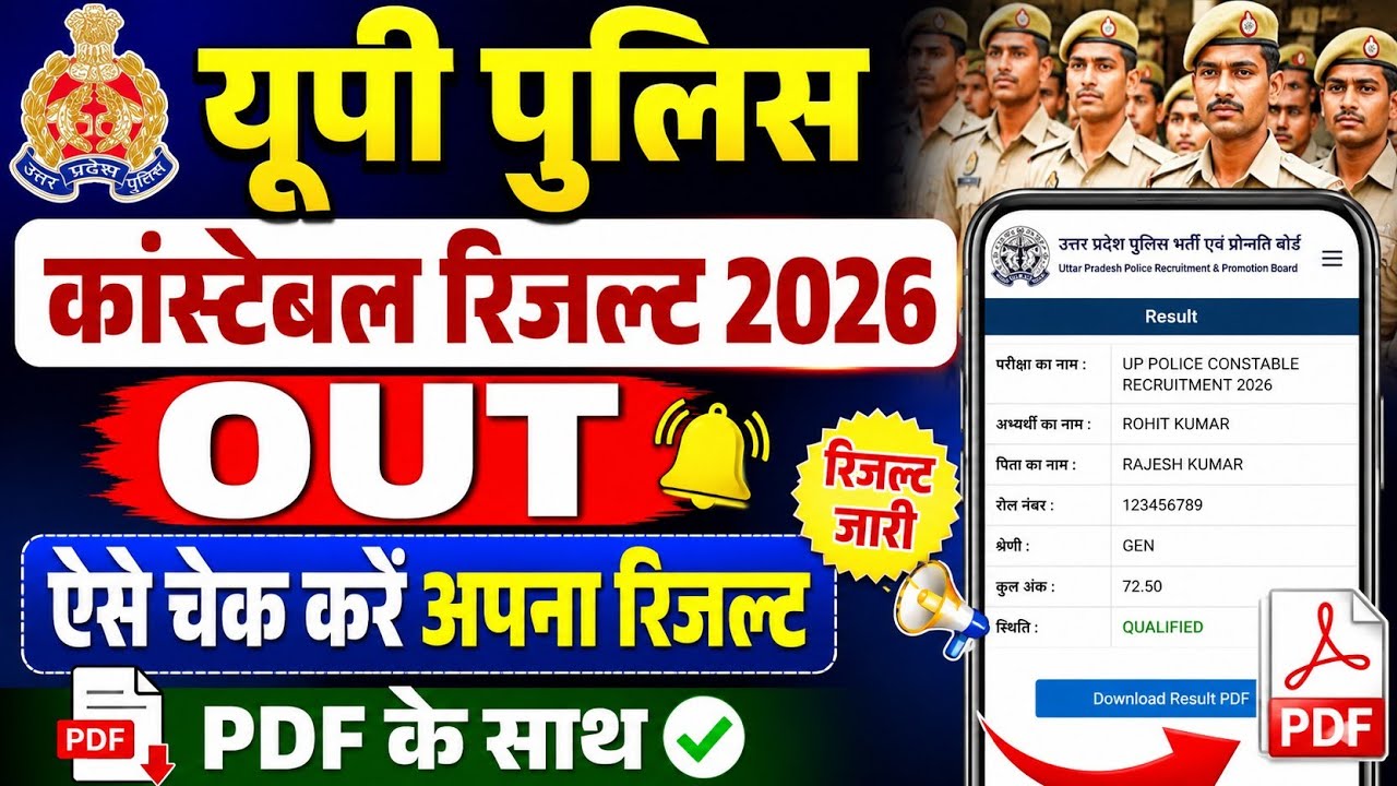 UP Police Constable Result 2026 | UP Police Constable Result 2026 Kaise Dekhe ?UP Police Result 2026
