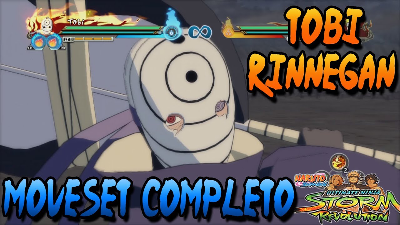 Naruto Storm Revolution: Tobi Rinnegan Moveset Completo