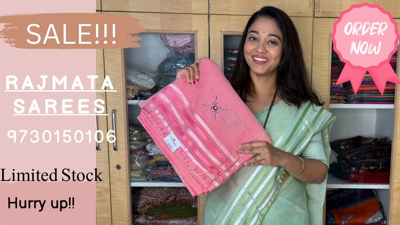 💥 Saree Mega Sale Today! Tissue Designer Handwork Sarees @ Minimal Prices | For Booking📞 9730150106